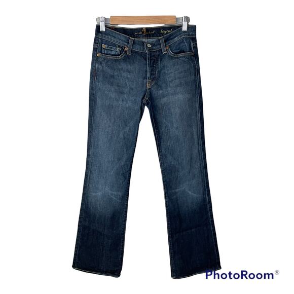 7 For All Mankind Denim - 7 For All Mankind Boycut Button Fly Dark Wash Jeans size 27 - HEMMED